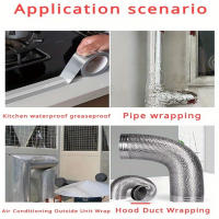 Cinta De Aluminio Para Sellar Tubos De Escape Resistente a Altas Temperaturas Y a Prueba De Fugas En La Cocina Con Protección Solar Y Aislamiento Térmico - details 3