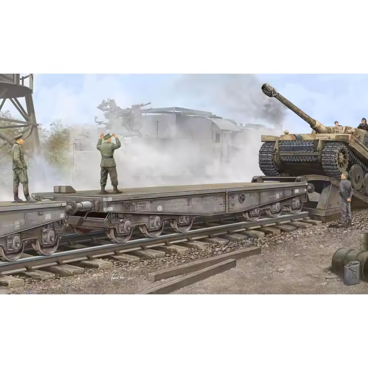 TROMPETER 00221 SCHWERE PLATTFORMWAGEN TIPO SSYM 80 1/35 - 1