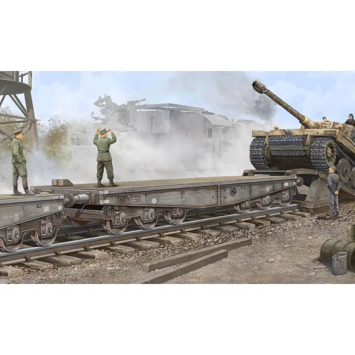 TROMPETER 00221 SCHWERE PLATTFORMWAGEN TIPO SSYM 80 1/35 - 1