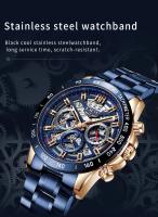 Reloj De Pulsera De Cuarzo LIGE 2024 Para Hombre Marca Top Lujo Hollow Resistente Al Agua Deportivo Cronógrafo De Acero Inoxidable - details 3
