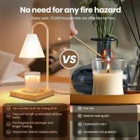 Lámpara De Mesa Calentadora De Velas Con Base De Madera Luz Dimmer Para Decoración De Habitación Y Hogar Accesorios Para Velas Y Luz - details 5