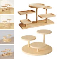 Soporte De Tres Niveles Para Pastel Múltiple Estante De Mostrador Para Fiesta En Casa Restaurante Mesa De Dormitorio Material Madera - details 3