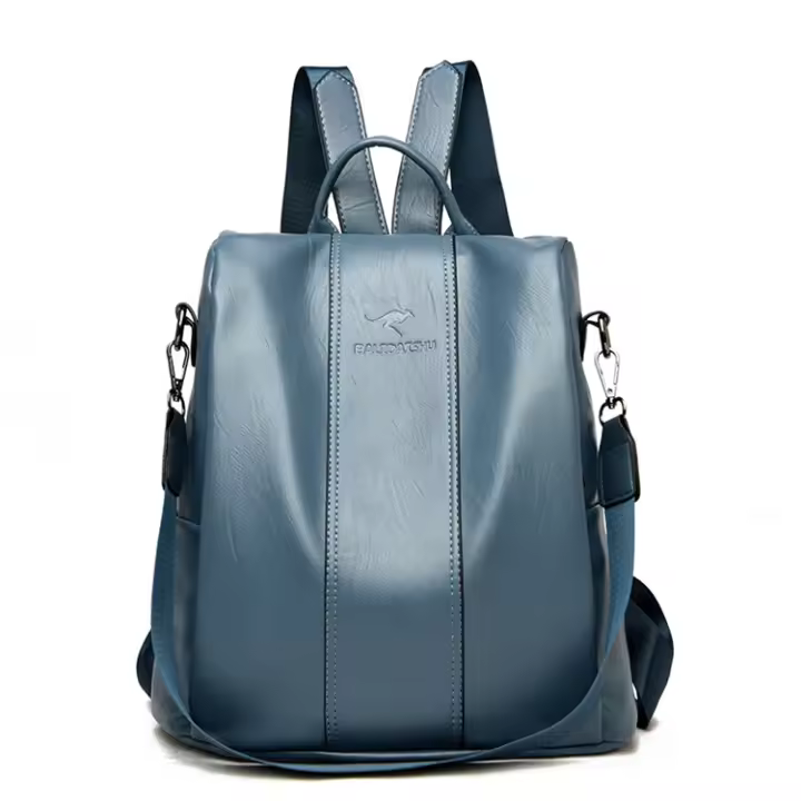 Anti-theft leather backpack for women vintage shoulder bag high capacity travel backpack school bags for girls - 1