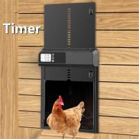 Puerta automática de gallinero, herramienta de gestión de granja, con temporizador y pantalla LCD, diseño antipellizcos, inducción eléctrica de Metal, sincronización inteligente, apertura y cierre automáticos - details 5