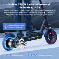 Patinete eléctrico plegable iScooter i10 - Ruedas de 10" - Adulto - 650 W, 4 velocidades, autonomía de 40-45 km, batería de 15 Ah - details 8
