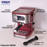 XSQUO Useful Tech Vital. Cafetera Express. Espresso y Cappuccino, 1350w, 20 bar, Vaporizador Orientable, Digital. Vital Espresso Robusta. - details 2