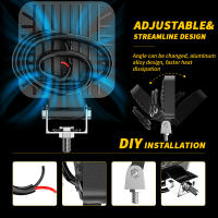 Luz De Trabajo Cuadrada Mini 2.5" Con 7LED Para Jeep JK 4WD Camión Luz De Marca Cross Country Spotlight 4X4 IP65 9V-30V - details 3