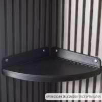 Lifetime - Caseta de jardín 5,9 m², suelo antideslizante, fabricada de polietileno HDPE, 2 ventanas, estantes incluidos, tejado inclinado, doble puerta con cerradura (candado no incluido), ideal para herramientas y almacenaje exterior - details 6