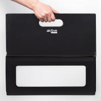 AKTIVE - Barbacoa Portátil y Plegable a carbón de acero Negra y rectangular, Con asa de transporte, Medidas 45x29x30cm, Fácil de montar y transportar, parrilla camping, terraza, balcón CALIDAD DE CONFIANZA - details 6