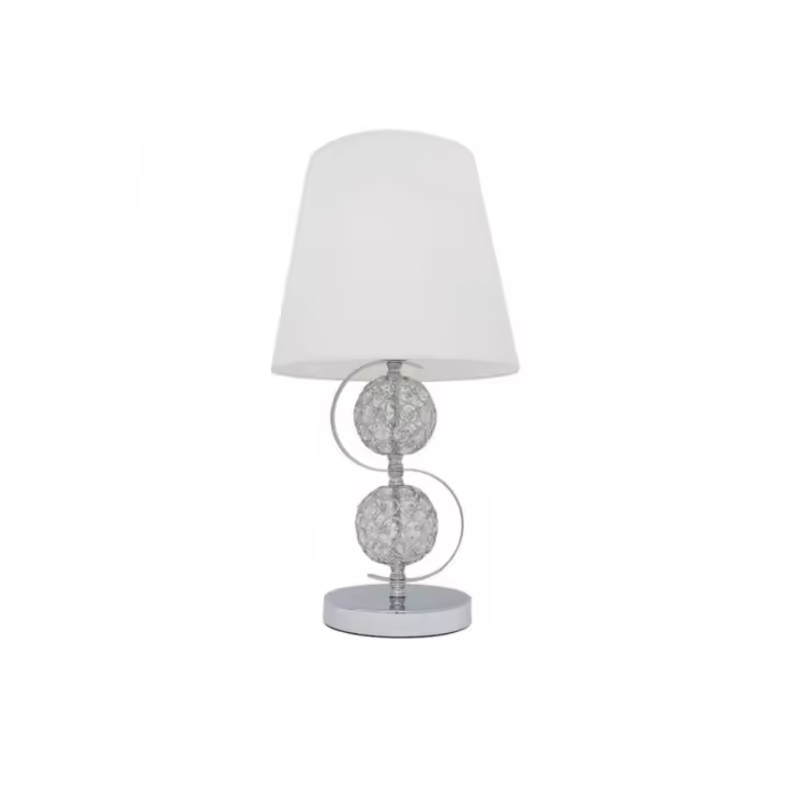Fabrilamp - Sobremesa Ordoñez 1xe27 Cromo Pantalla Blanca 49x25x25 Cm - 1