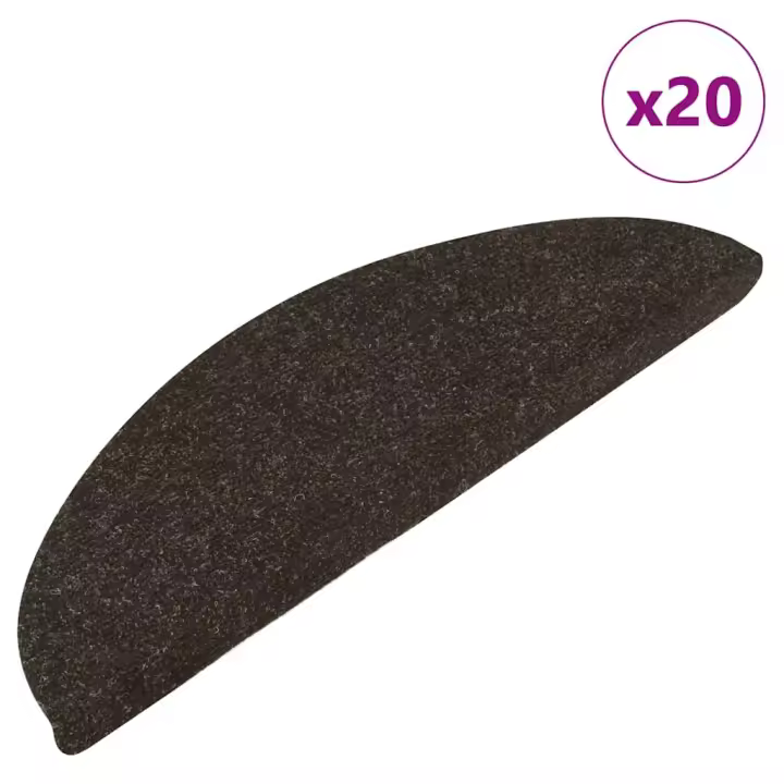 vidaXL Alfombrilla autoadhesiva escalera 20 uds antracita 56x17x3 cm - 1