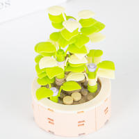Bloques De Construcción DIY MOC Plantas Succulentas Cactus Gypsophila Bonsái Jardín Modelo Romántico Para Niños Kit De Juguetes - details 5
