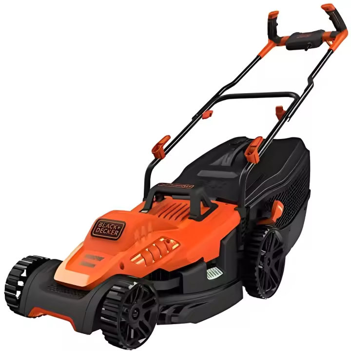 Black & Decker BLACK+DECKER BEMW471BH-QS Tondeuse à Gazon Filaire 6 Hauteurs, 1600 W, Orange, 38 cm - 1