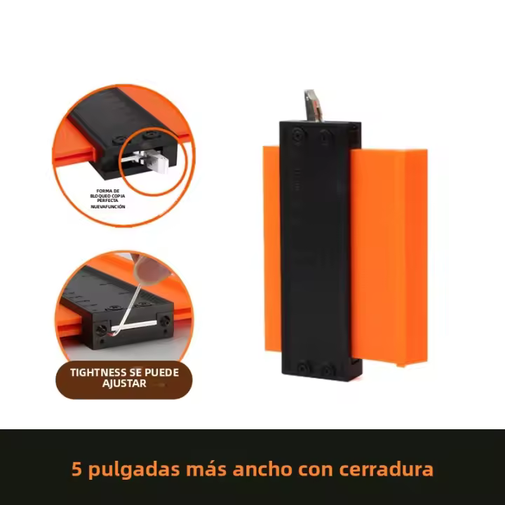 Herramienta De Replicación De Contorno Para Madera Y Azulejos Ruler De Medición Irregular Duplicador De Formas No Ajustable Lock - 1