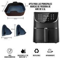 . 2 Molde Silicona Freidora de Aire 20cm Cuadrada+2 Guantes Silicona Horno+Dispensador de Aceite - details 3