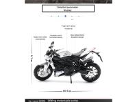 Modelo De Motocicleta De Aleación De Latón a Escala 1:12 Regalo Coleccionable Decoración De Coche Juguete Para Niños Y Adultos - details 2