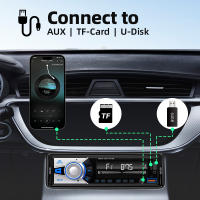 Receptor De Radio De Coche Hippcron 1 Din Bluetooth Estéreo Llamadas Hands-Free MP3 Con AUX/USB/TF In-Dash Kit De Instalación - details 5
