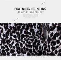 Chaleco De Moda Para Hombre Estampado De Leopardo Estilo Británico Casual Slim Para Bodas Y Trabajo Cierre Único Largo Completo - details 2