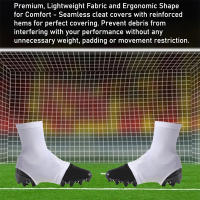 1 Par De Cubrezapatos Con Pitones De Espuma Suave Y Elástica Alta Antideslizante Color Sólido Accesorios Deportivos Para Fútbol - details 2