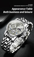 Reloj De Pulsera Masculino OLEVS 2856 Multifuncional Cronógrafo Original Cuarzo Fase De La Luna 24 Horas Resistente Al Agua - details 6
