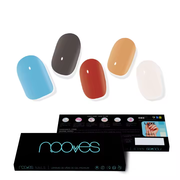 NOOVES NAILS Láminas de Uñas de Gel Precurado Premium - Melody  Multicolor  Tiras De Uñas De Gel semicurado Pegatinas Uñas Semipermanente en Gel Gel Nail stickers Uñas de gel Pegatinas - 1