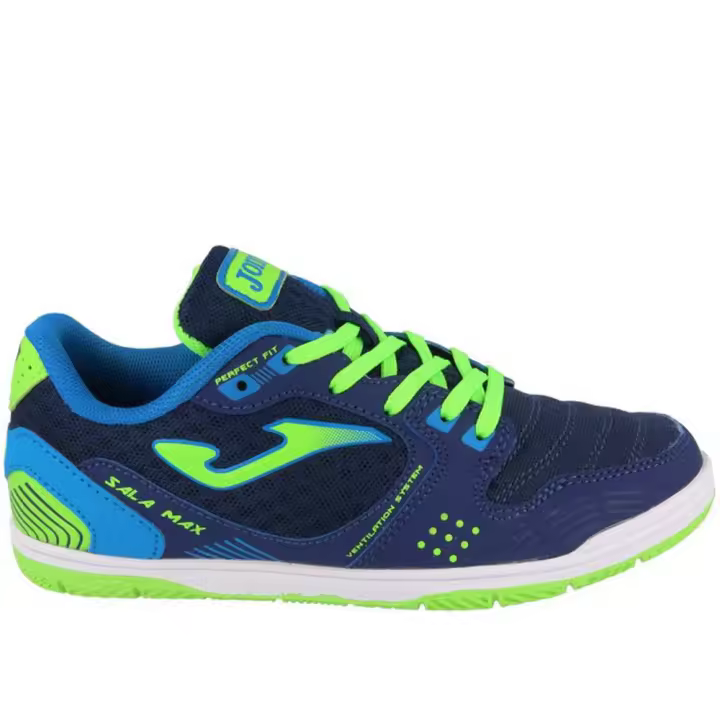 Zapatillas Joma Sala Max JR 2203 Marino Verde Fluor Indoor 105532  Calzados DEPORTES FUTBOL-SALA Joma MARCAS - 1