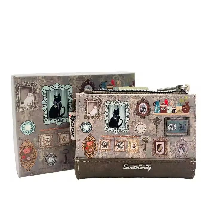 Cartera Sweet Candy Colección Fantasía Felina - Ideal para Organizar Tarjetas, Billetes y Monedas - 1