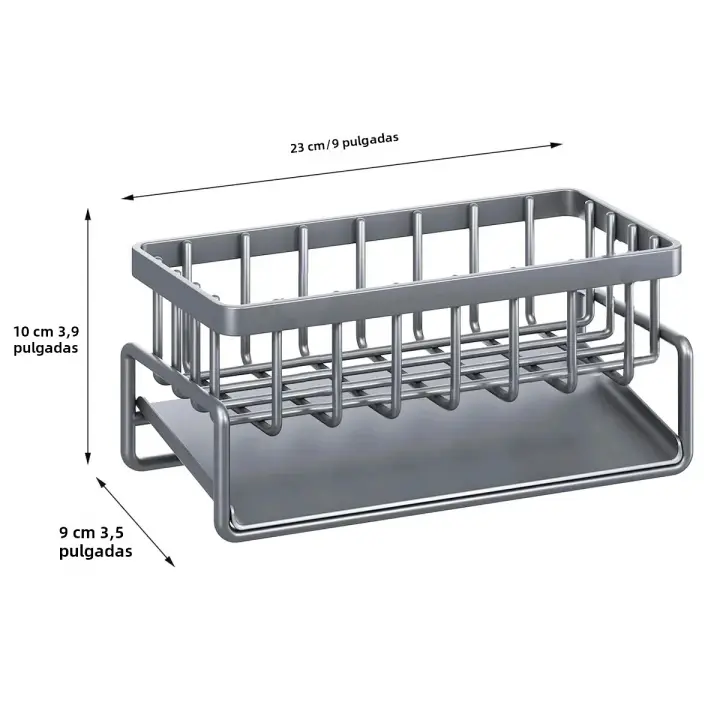 Organizador De Fregadero De Cocina Rack Para Esponja Y Toallas Soporte Para Grifo Drenador De Jabón Y Paño De Cocina Material Plástico - 1
