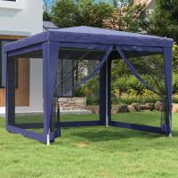 vidaXL Carpa Celebraciones con 4 Paredes 3x3 m Toldo Marquesina Cenador Tienda Color Blanco,  Antracita,  Azul y mas - details 2