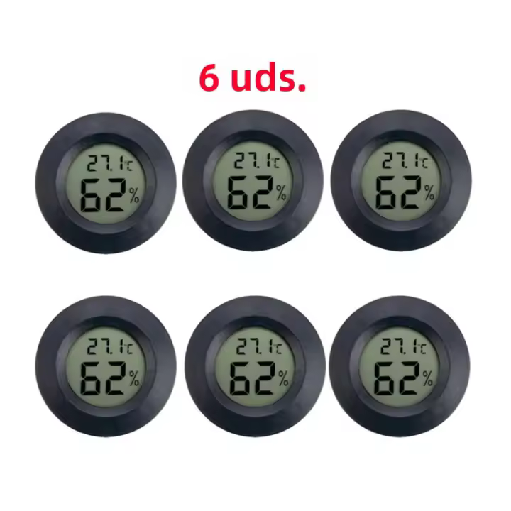 Mini Termómetro Digital Higrómetro 6~10PCS Rango -50~ +70°C Para Nevera Y Congelador Medidor De Temperatura Y Humedad Sensor Detector - 1