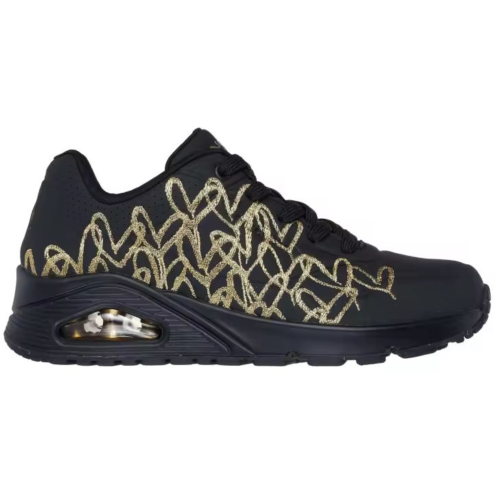 Zapatillas marca Skechers modelo 177975Bkgd para mujer en color negro/oro - 1