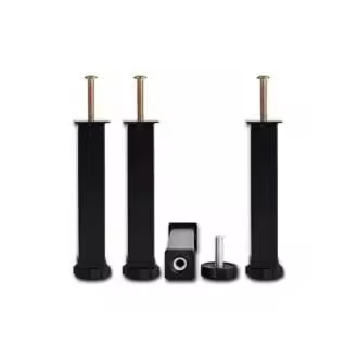 CA Patas de cama universales para somier, 15-35 cm en 3 x 3 cm, para marcos con perno M8 x 60 mm (4 unidades), altura ajustable: 20 cm (+2 cm) - 1