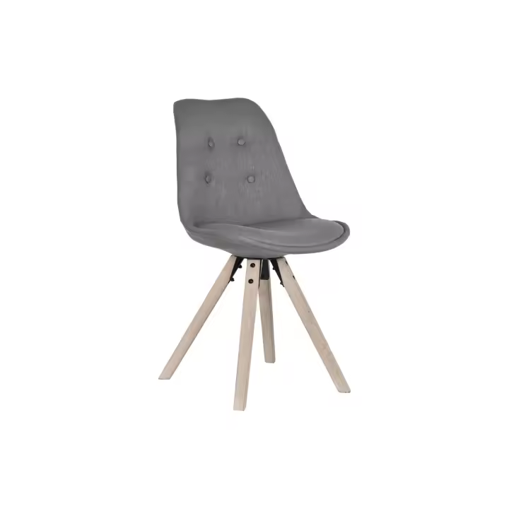 SILLA ROBLE POLIESTER 48X44X84 GRIS OSCURO FIJALO MB203407 - 1