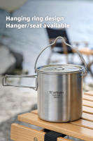 Tiartisan Tetera De Acero Inoxidable 750ml Plegable Portátil Para Camping Y Picnics Con Manoleta Herramienta De Cocina Al Aire Libre - details 4