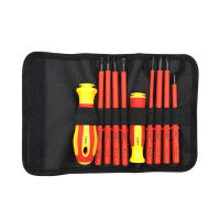 Juego De 10 Destornilladores Aislados Con Cabeza Interchangeable Plum Blossom Y Cerrada Material De Acero Cromo-vanadio - details 3