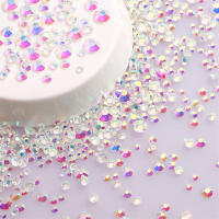 1440Pcs Cristales De Vidrio AB Para Arte De Uñas DIY Tamaños Mixtos Adhesivo Negro Rhinestones Redondos Para Decoración De Uñas - details 16
