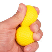 6pcs Balones De Golf Suaves PU Amarillo De 4cm Para Adultos Juguete De Alivio Del Estrés Accesorios De Práctica Interior Creativos Regalos - details 5