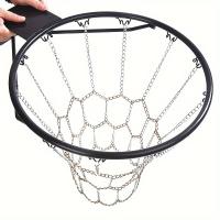 Red De Baloncesto Duradera De Acero Galvanizado Red De Objetivo Clásica De Deporte Cadena De Acero Red De Baloncesto - details 3