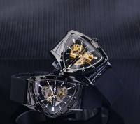 Reloj Mecánico Deportivo Para Hombre WINNER Estilizado En Transparente Con Movimientos Automáticos Y Luminiscencia Puntos Triangulares En Silicona - details 9