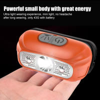 Linterna Frontal Recargable USB Para Casco Lámpara De Camping Pesca Y Trabajo Al Aire Libre Con Sensor Y Luz LED 180° Ángulo De Haz - details 1