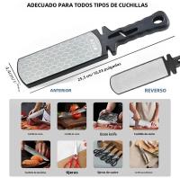 Afilador De Cuchillos 5 En 1 Con Barras De Diamante 400/1000 Herramienta Multifuncional Para Cocina Tungsteno Cerámica Piedra De Afilado Doble Cara - details 1