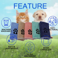 Toalla Para Mascotas Pequeñas 1pcs Toalla De Baño Suave Para Perros Y Gatos Absorción De Agua Limpieza De Mascotas Tamaño 35x75cm - details 4