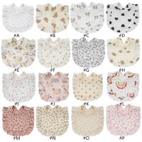 Bib Floral Para Bebé Niño Y Niña Algodón Neutral Para Masticar Y Llorar Estilo Moda Rango De Edad 0-1Años Paño De Ensechar Y Bib Para Recién Nacido - details 6