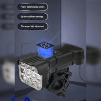 Luz De Bicicleta Frontal LED Recargable Con Silbato Seguridad En Noche Ciclismo Lámpara De Manillar IPX 5 5 Modos De Iluminación Carga Tipo-C - details 10