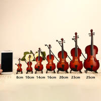Mini Violín De Figura Elegante Y Retro Para Decoración De Habitaciones Y Estanterías Regalo Para Amantes De La Música Material De Resina - details 8