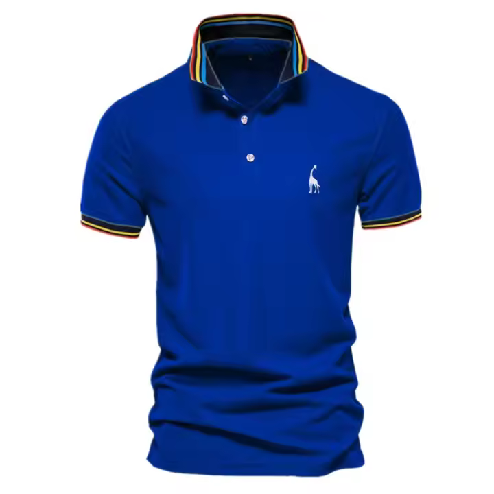 Camiseta de Negocios, polo, solapa, ropa de trabajo, tops para hombre, Camiseta de manga Corte de Algodón, Talla Europea para hombre - 1
