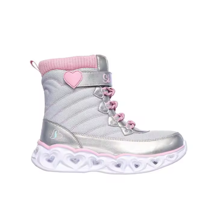 Botines Skechers Heart Lights Gris/Rosa Niña - 1
