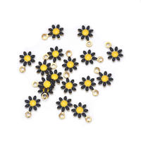 20Pcs Colgante De Acero Inoxidable Con Enamel Flor Encanto Para Manualidades Joyería DIY Pendientes Collar Pulsera Creación De Joyas - details 8