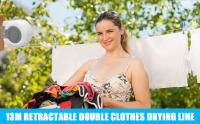Corde à Linge Rétractable 13m