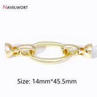 Conector De Perla Oval Platinado En Oro De 18K Para Hecho a Mano Pulseras Y Collares Cierre Suave Enchufe De Metal Para Joyería DIY - details 12
